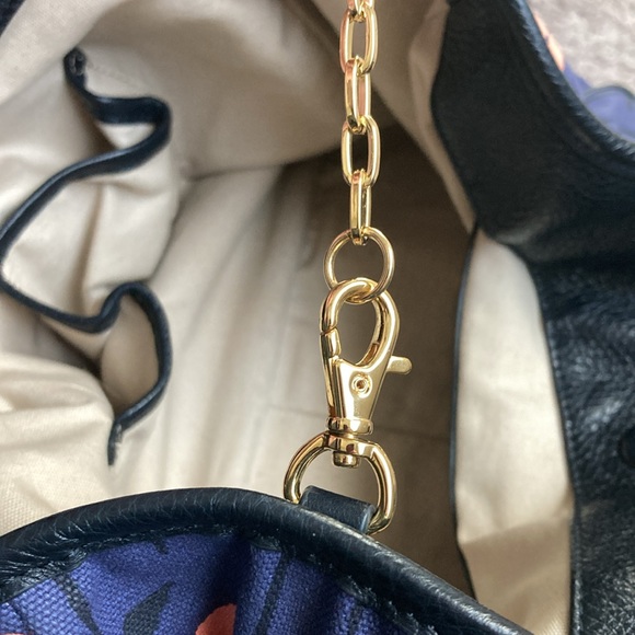 Tory Burch Channing Floral Print Canvas & Leather Tote - Picture 9 of 16